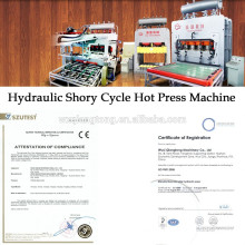 Hydraulic hot press laminating machine for MDF/HDF wood board